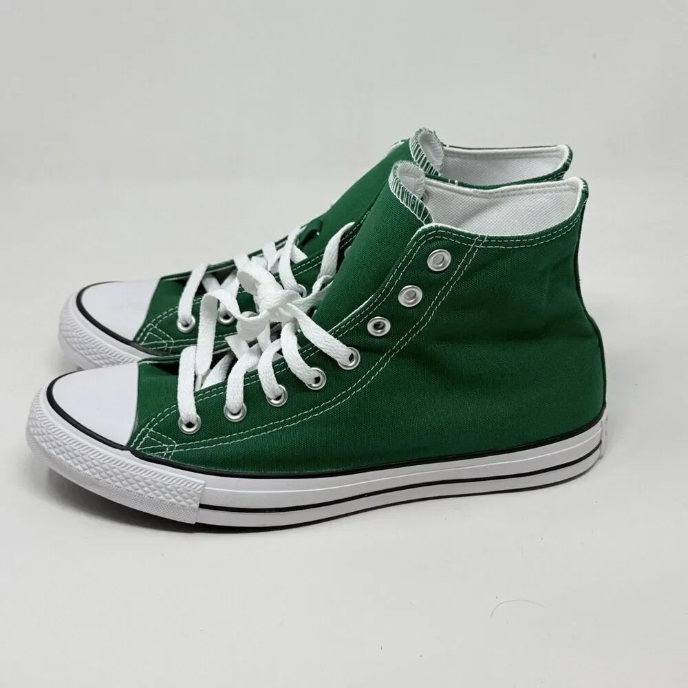 Converse All Star Sneakers Mens 9.5 Green Canvas High Top Classic Grunge Shoes